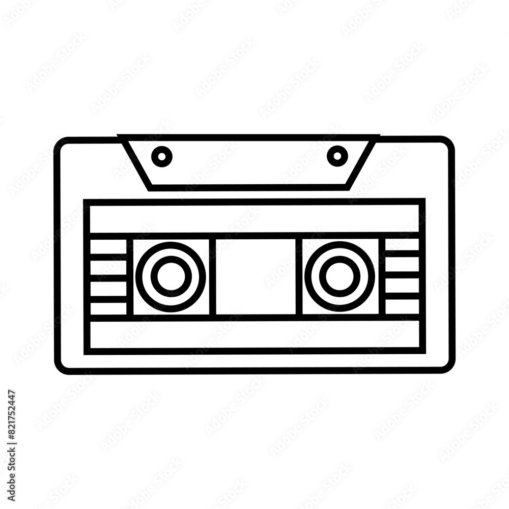 Audio cassette icon vector. Cassette illustration sign. VHS symbol or logo. Audio cassette icon vector. Cassette illustration sign. VHS symbol or logo.