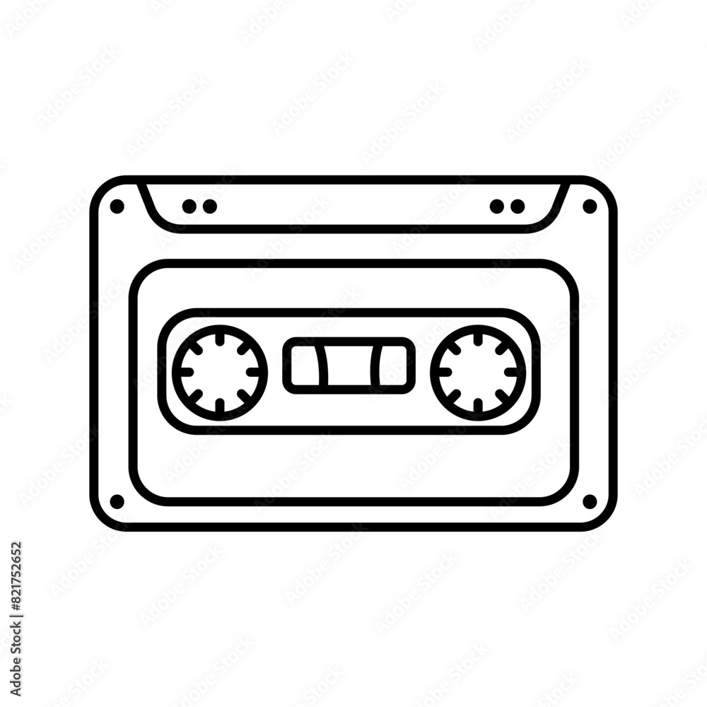Audio cassette icon vector. Cassette illustration sign. VHS symbol or logo. Audio cassette icon vector. Cassette illustration sign. VHS symbol or logo.
