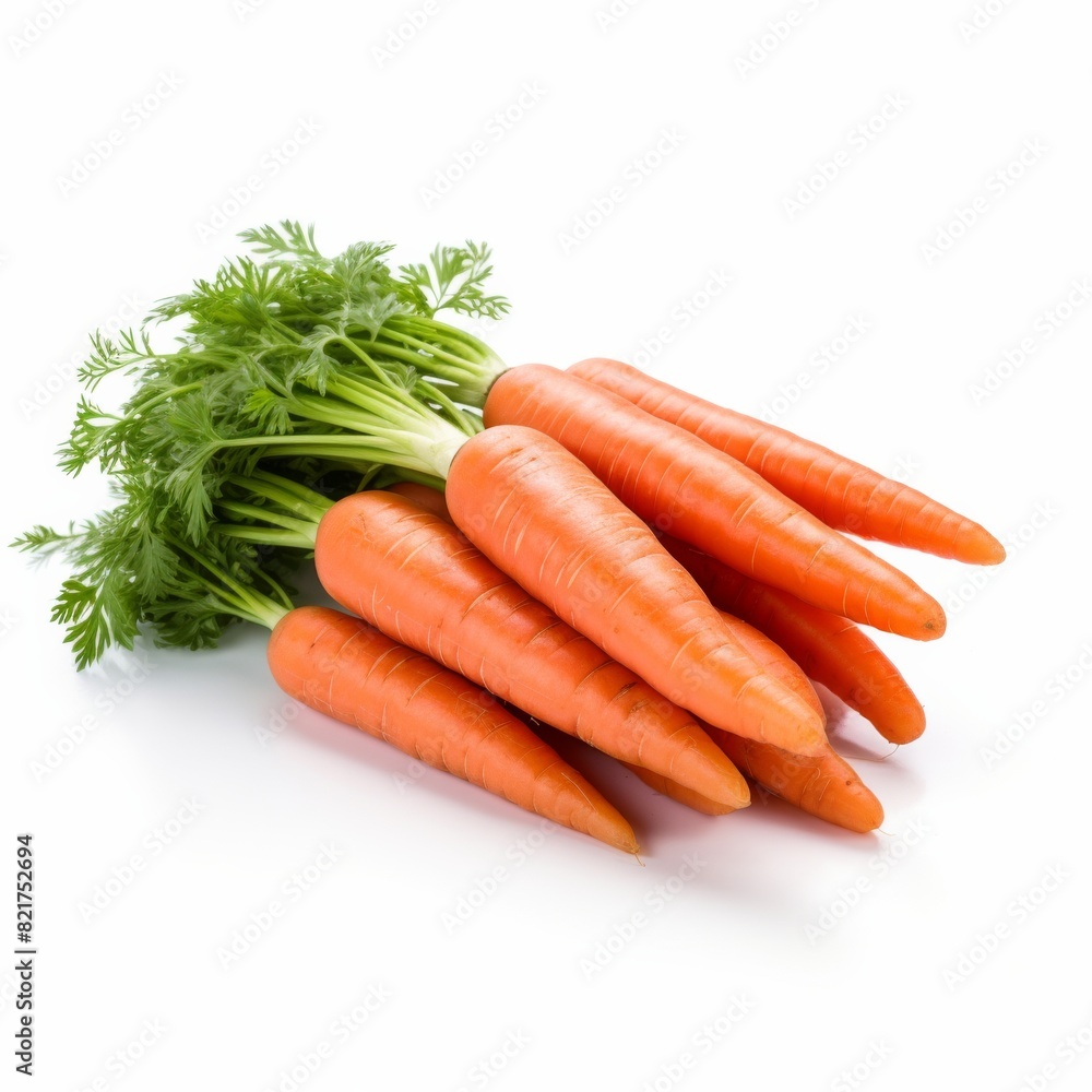 fresh carrot on white background