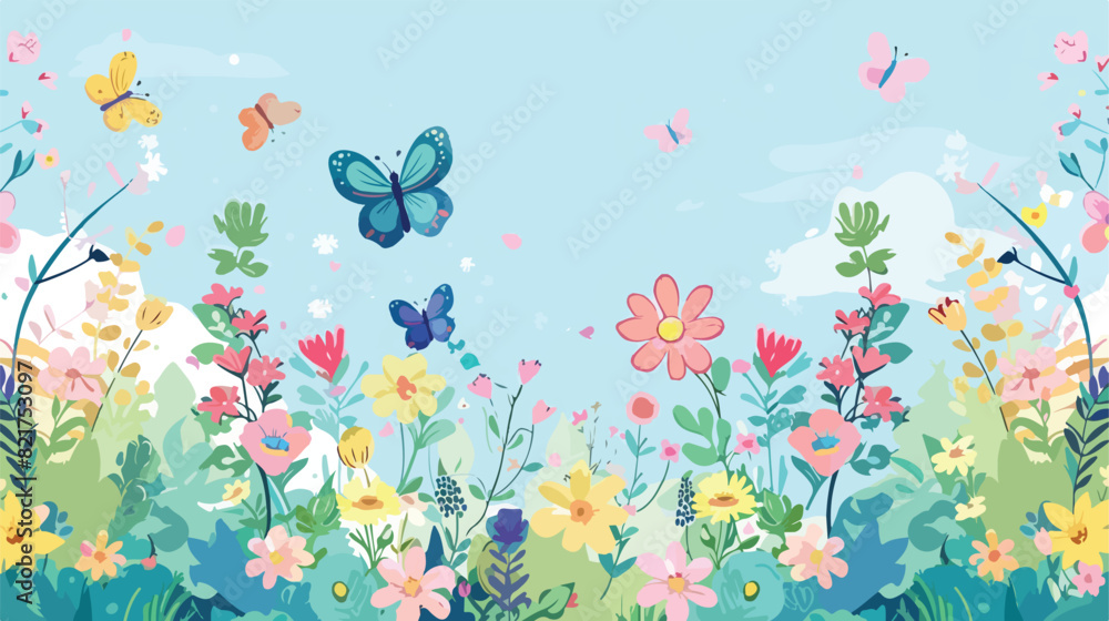 Happy easter card designs banner digital floral illustration