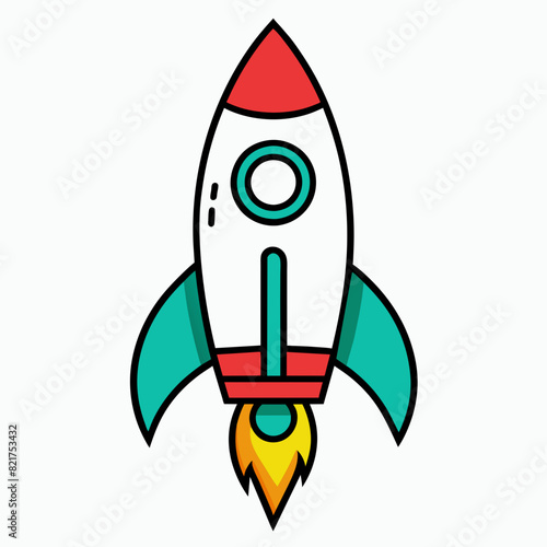 rocket in space illustration
