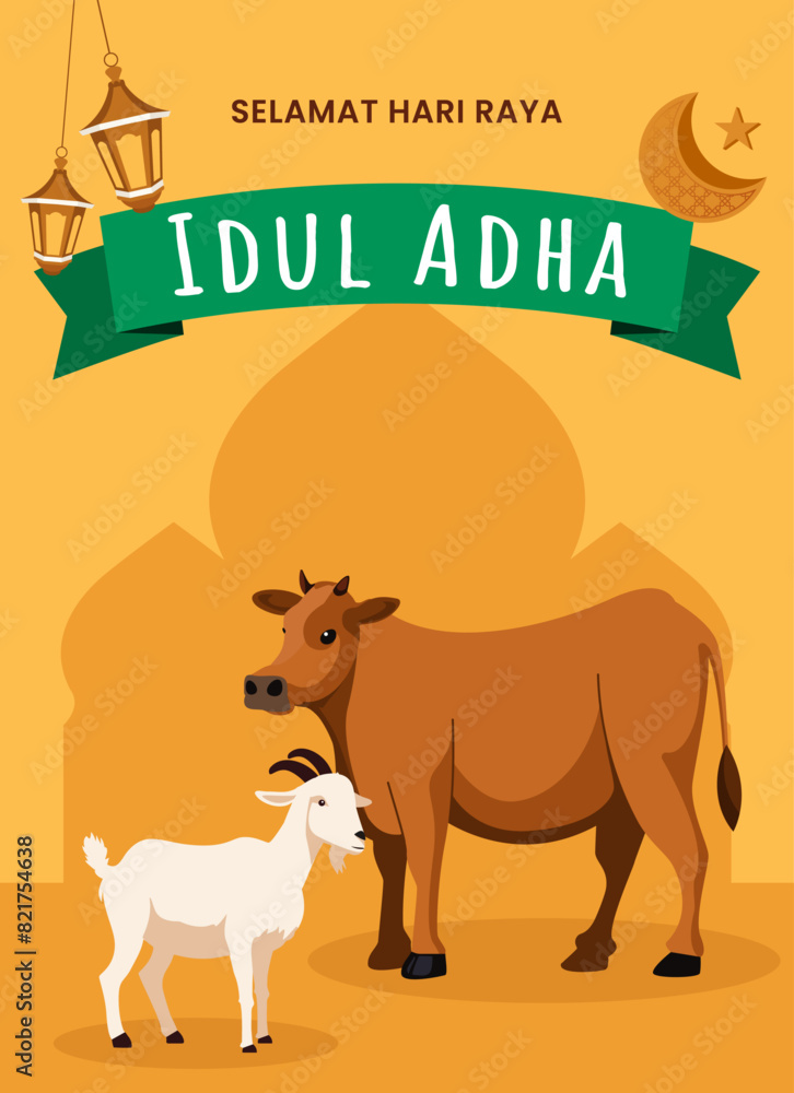 Eid Al Adha Banner Design Vector Illustration Eid Al Adha Banner Design Vector Illustration