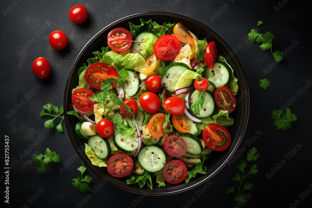 healthy salad in a bowl fresh vegetable healthy salad in a bowl fresh vegetable