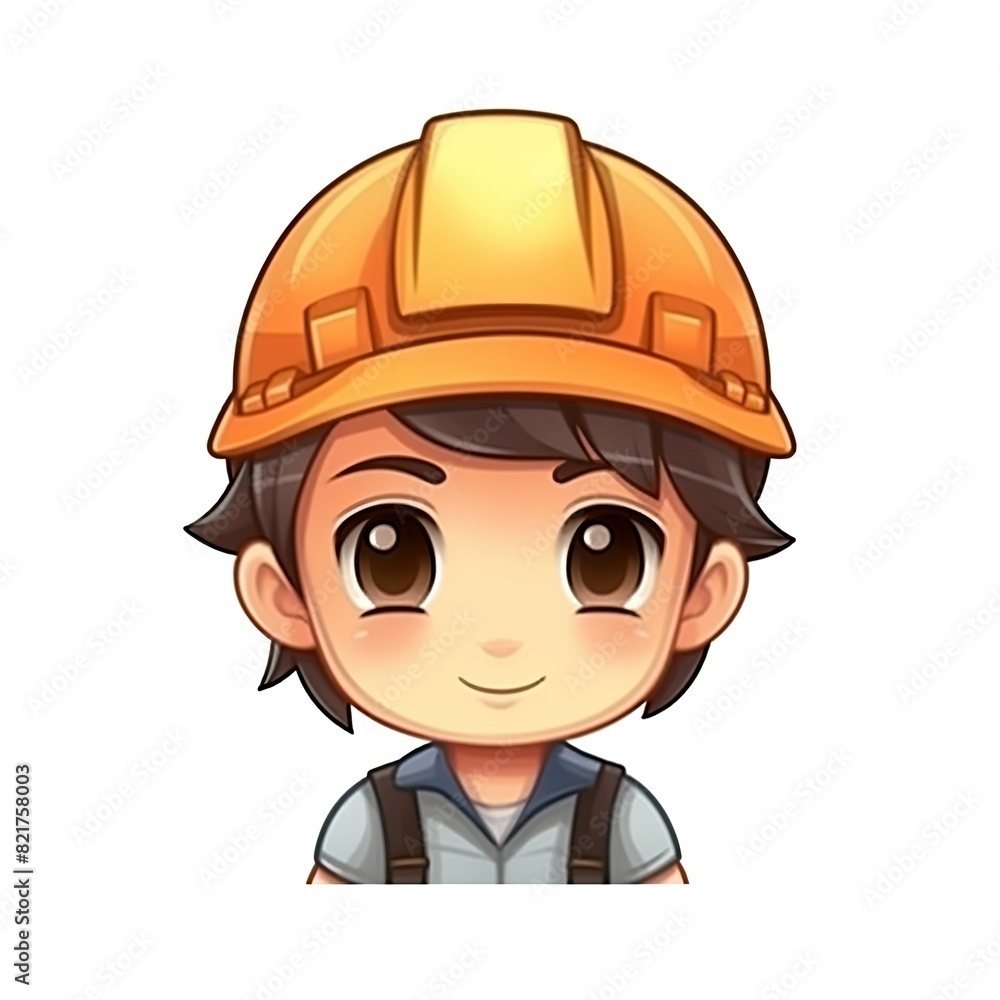 Art illustration Character cute worker isolated background Art illustration Character cute worker isolated background
