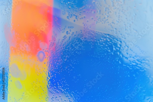 Colorful Abstract Wallpaper  Vibrant Water Droplets Texture and Liquid Rainbow Background