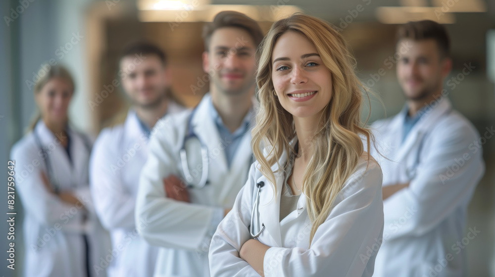 United in Care: Smiling Doctors Illuminate the Hospital Hallway United in Care: Smiling Doctors Illuminate the Hospital Hallway