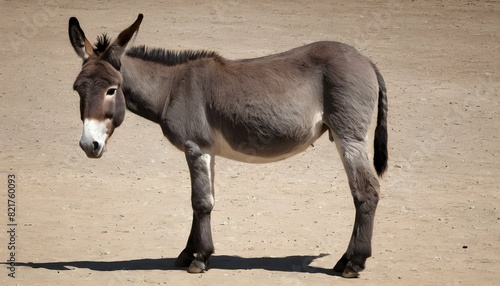 A Donkey With Its Tail Held High A Sign Of Confid