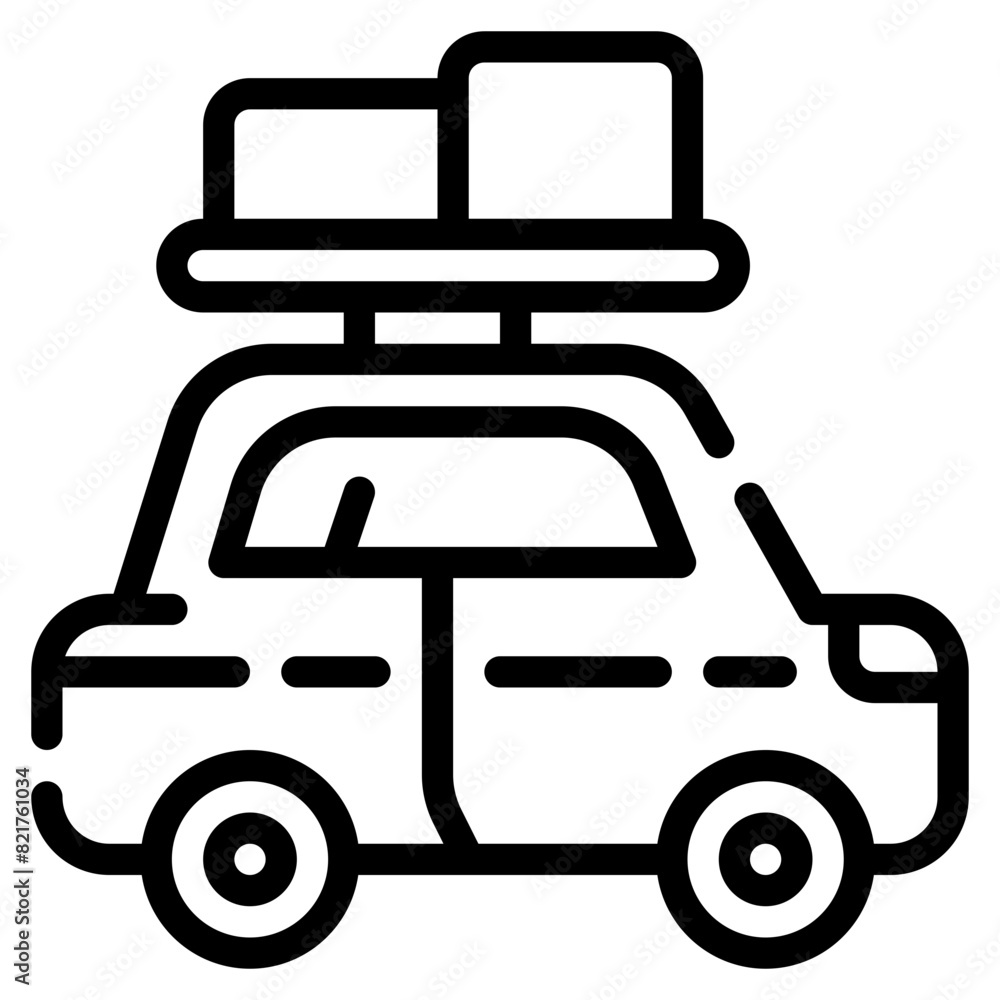 storage car outline icon and illustration storage car outline icon and illustration
