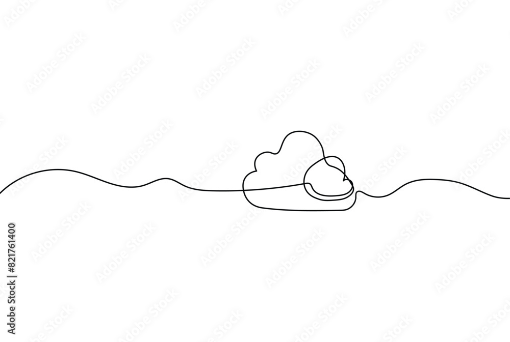 Continuous line drawing of cloud. Cloud linear icon. One line drawing background. Vector illustration. Cloud continuous line icon. Continuous line drawing of cloud. Cloud linear icon. One line drawing background. Vector illustration. Cloud continuous line icon.