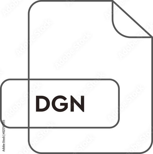DGN File Extension icon Raw Umber and yellow outline color