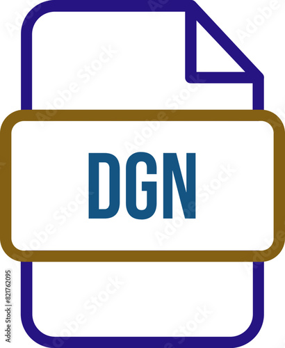 DGN File icon with bold outline