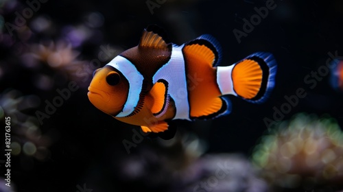 Playful Clownfish Displaying Bright Colors