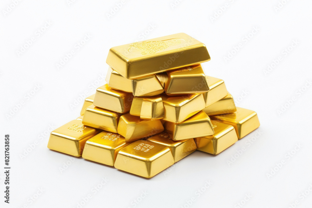gold bar on white background gold bar on white background