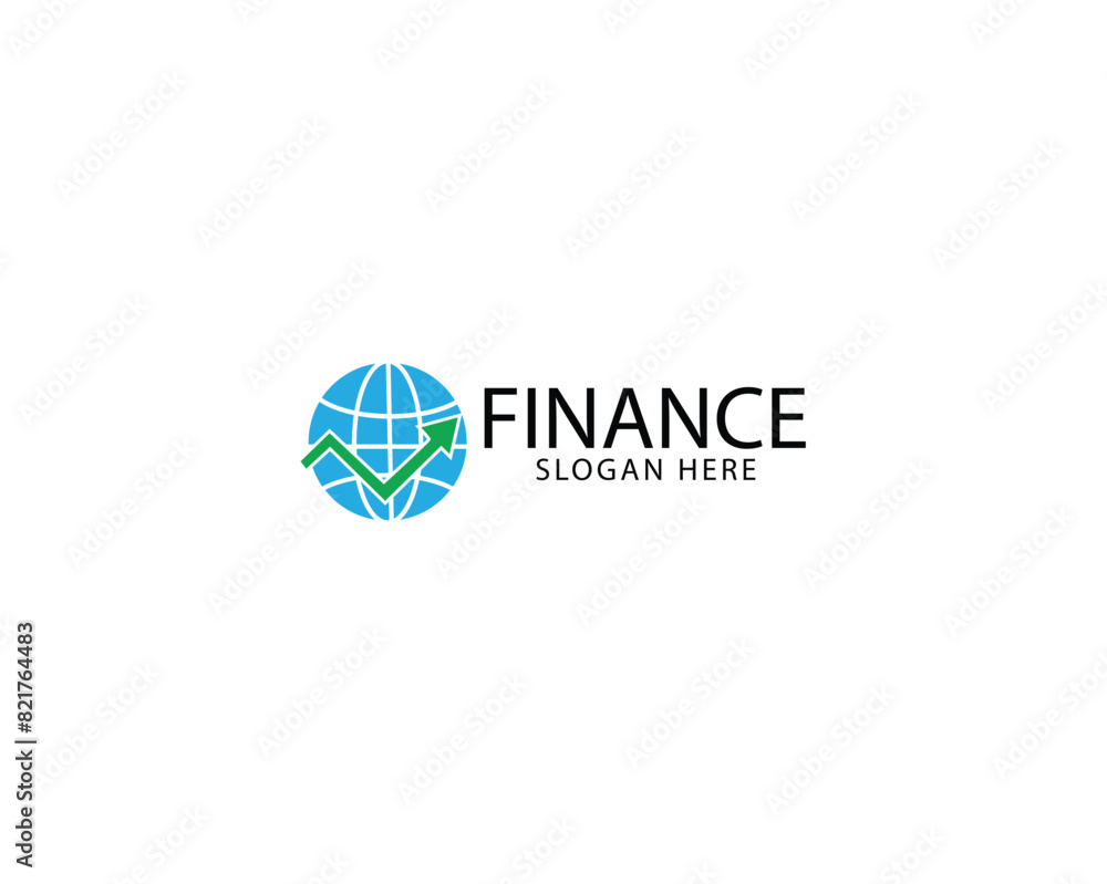 Global Finance in globe rotate arrow logo concept design template Illustration vector graphic Global Finance in globe rotate arrow logo concept design template Illustration vector graphic
