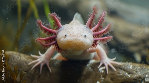 Vibrant Axolotl with Distinctive External Gills