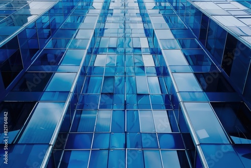 Wallpaper Mural A blue and white glass building, featuring a modern and sleek design.

 Torontodigital.ca
