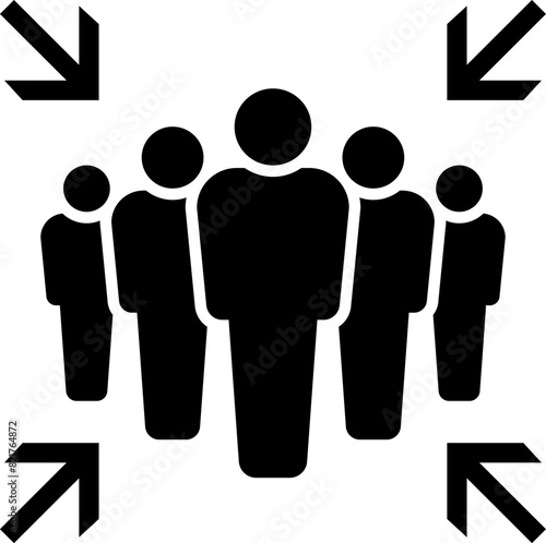 Emergency evacuation assembly point sign. Assembly point icon. Safety Signs. Evacuation Plan. Vector illustration