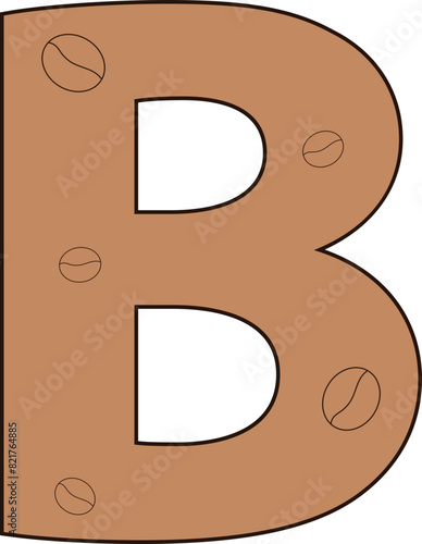 b letter coffee bean cafe