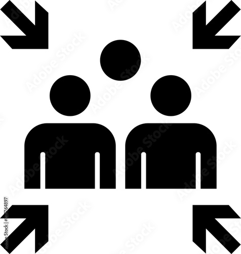 Emergency evacuation assembly point sign. Assembly point icon. Safety Signs. Evacuation Plan. Vector illustration