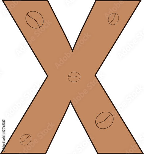 x letter coffee bean cafe