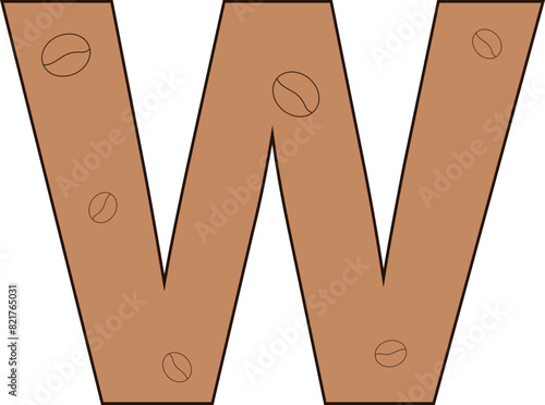 w letter coffee bean cafe