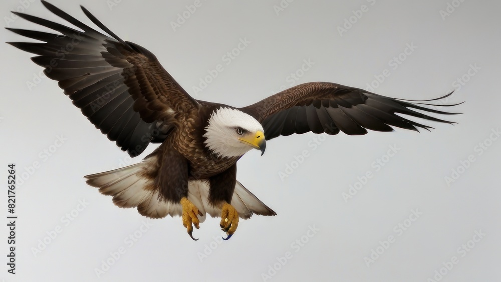 Obraz premium Eagle fly in snow Mountain Sit on Branch