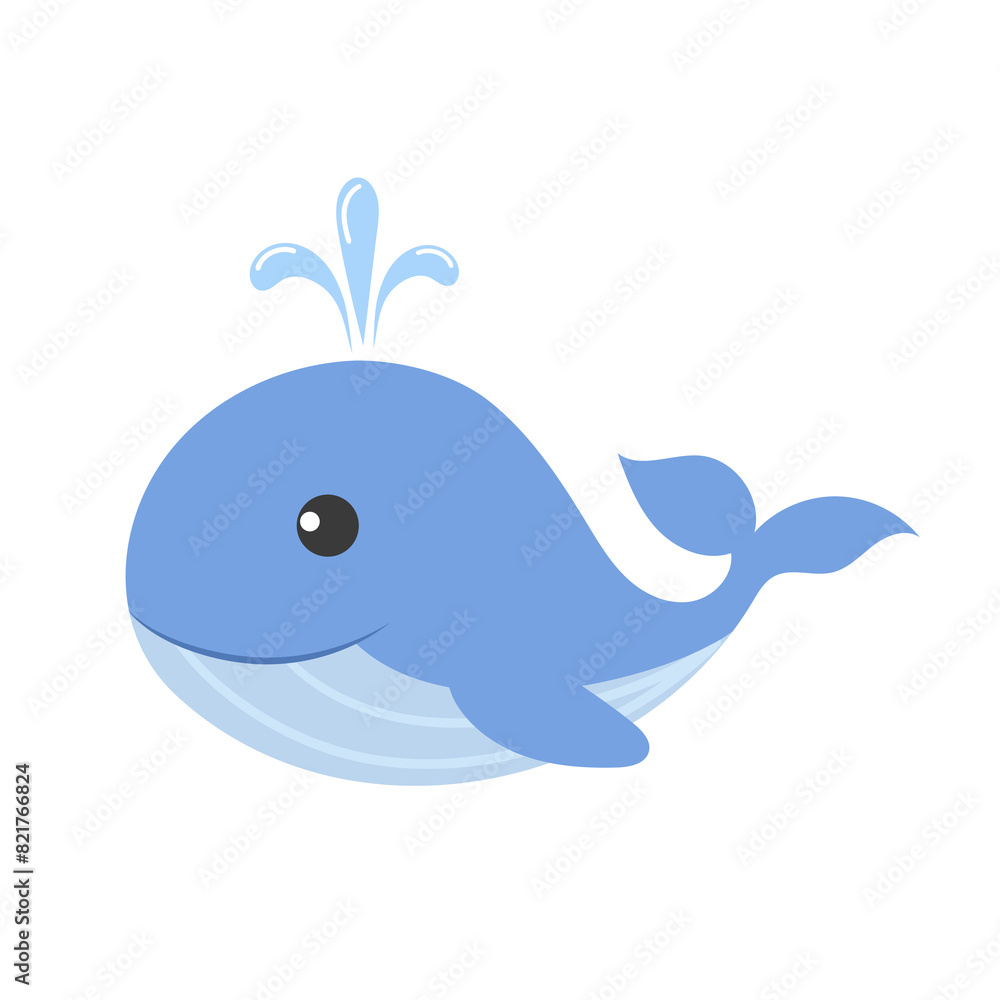 Whale. Cartoon whale for children's illustration. Hand drawn illustration of cute Whale, logo Whale. Cartoon whale for children's illustration. Hand drawn illustration of cute Whale, logo