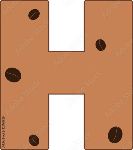 h alphabet coffee bean cafe