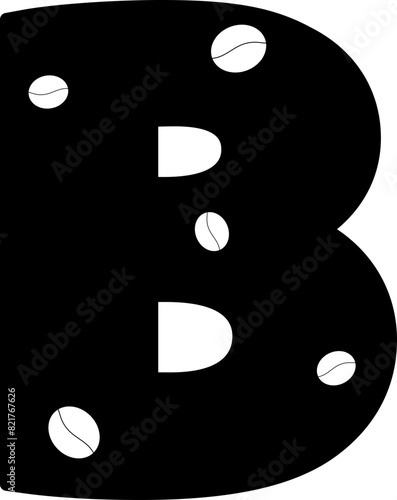coffee bean letter b