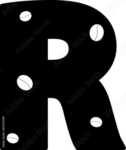 coffee bean letter r