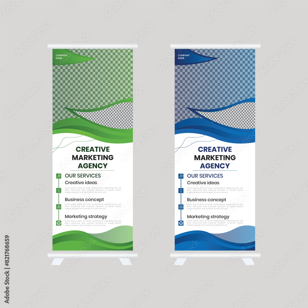 Fototapeta premium Creative Marketing concept rollup banner