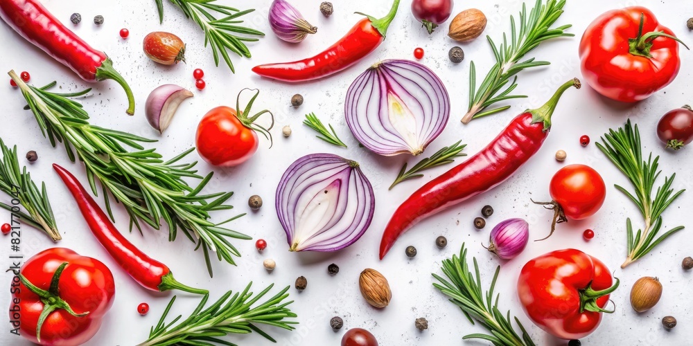 Colorful Salad with Fresh Vegetables and Herbs Colorful Salad with Fresh Vegetables and Herbs