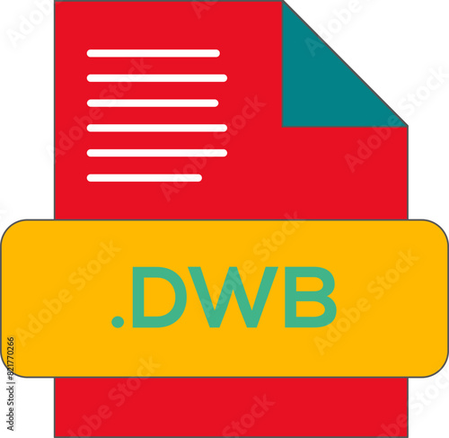 DWB  File Extension Icon fill and bebes writing photo