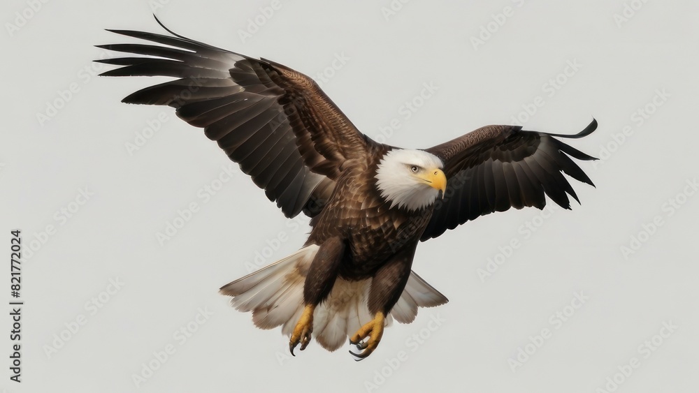 Obraz premium Eagle fly in snow Mountain Sit on Branch