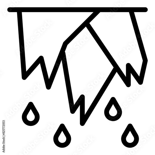 Stalactite Icon in Line Style