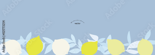                                                                                                                               Hand drawn lemon illustration. Lemon vector illustration. Summer lemon frame illustration set.