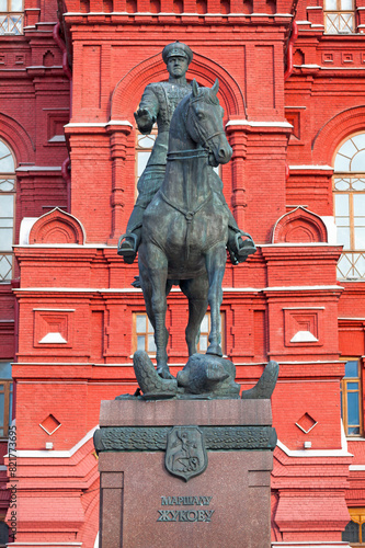 Photography The Monument to Marshal Zhukov opposite the Historical Museum in Moscow