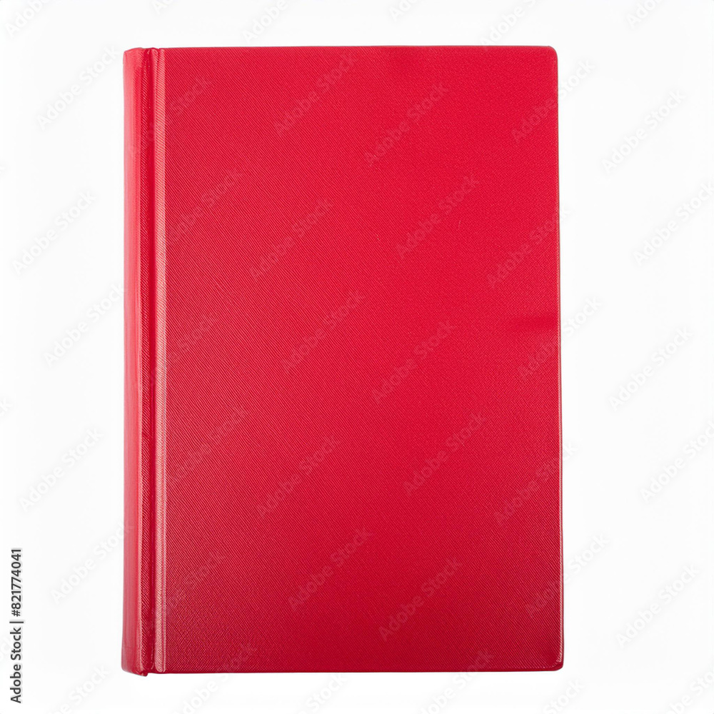 Textbook Cover. Red Book Cover View from the Top on Isolated White Background Textbook Cover. Red Book Cover View from the Top on Isolated White Background