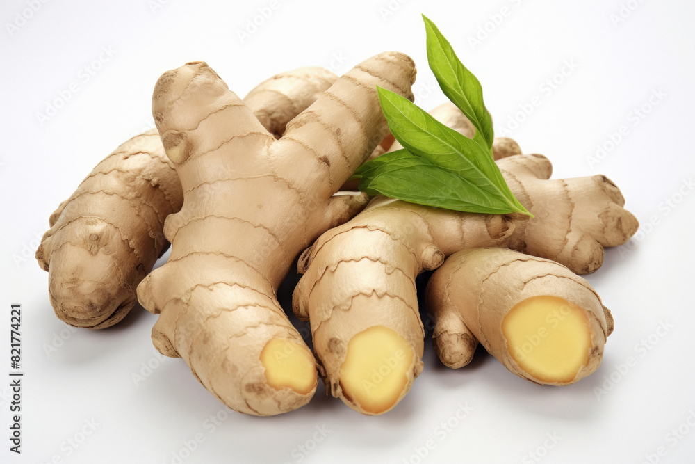 ginger on white background ginger on white background