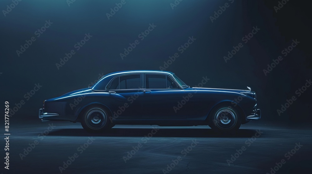 A car photographed in a studio setting A car photographed in a studio setting