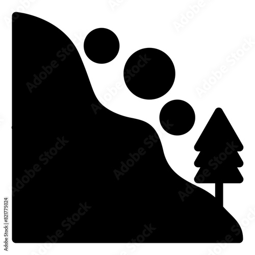 Avalanche Icon in Solid Style