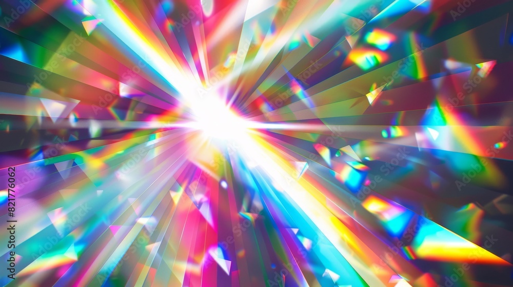 A blurred background of abstract iridescent light with rainbow colors and prism effect. Hologram reflection, crystal flare shadow overlay. A blurred background of abstract iridescent light with rainbow colors and prism effect. Hologram reflection, crystal flare shadow overlay.