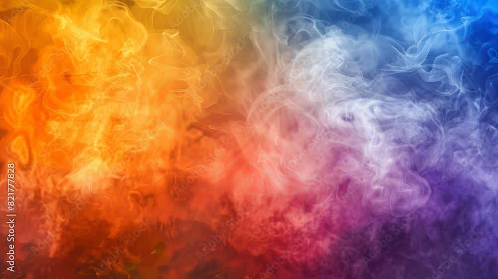 Transparent smoke on an abstract modern background.