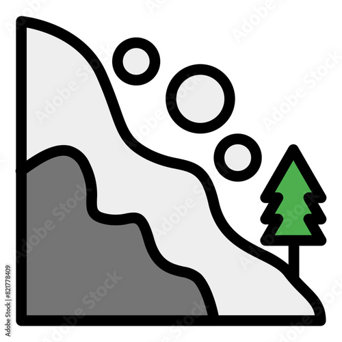 Avalanche Icon in Filled Line Style