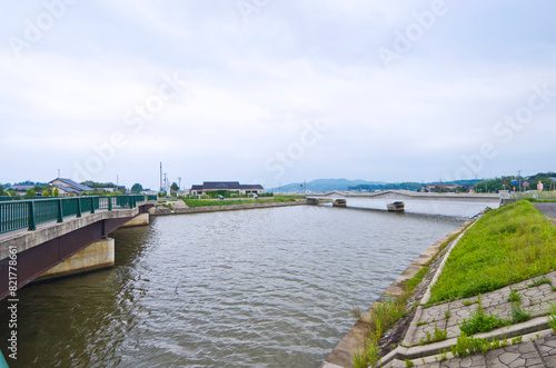 Wallpaper Mural Townscape of Hokuei in Tottori prefecture, Chugoku, Japan. Torontodigital.ca