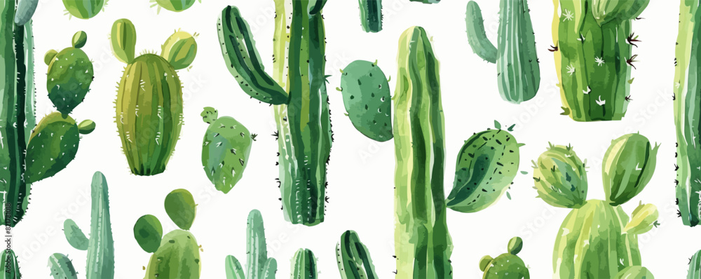 Cactus pattern. vector simple illustration Cactus pattern. vector simple illustration