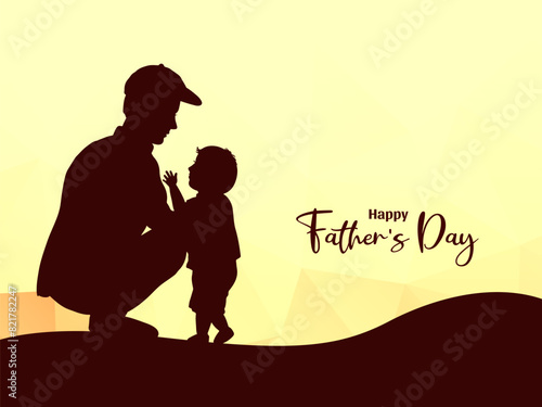 Happy Father's day celebration decorative greeting card design