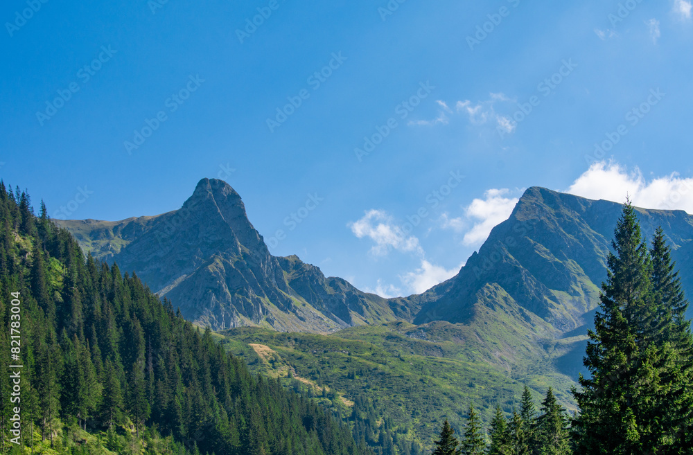 Beautiful Fereastra Mare peak in the Fagaras Mountains , Romania