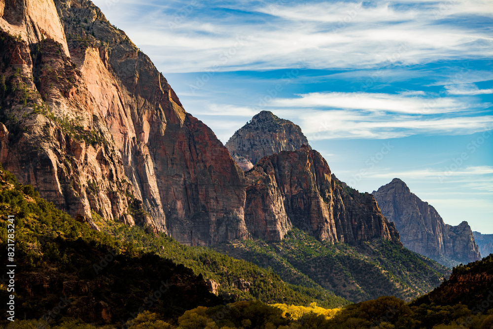 Colorful landscape from zion national park utah