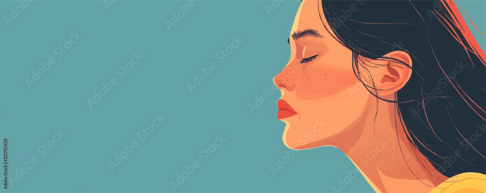 sad woman vector flat minimalistic isolated illustration sad woman vector flat minimalistic isolated illustration